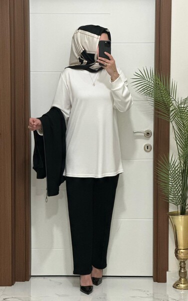 3030 K SİYAH GAMZE ÜÇLÜ TAKIM - Thumbnail