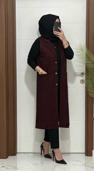 24916 K 80 BORDO MENDİZ KAZAYAGI YELEK - Thumbnail