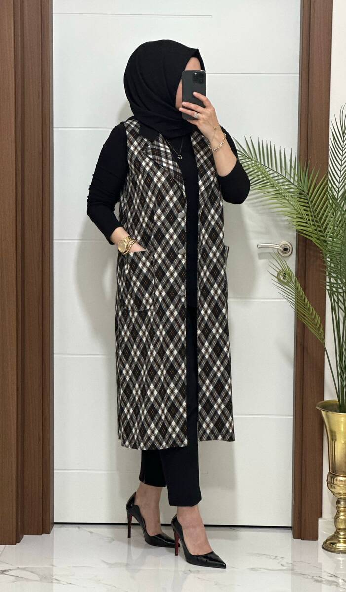 24930 K 80 KAHVE MENDİZ KAZAYAGI YELEK