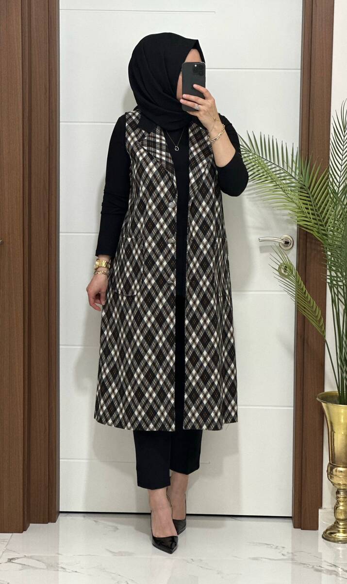 24930 K 80 KAHVE MENDİZ KAZAYAGI YELEK