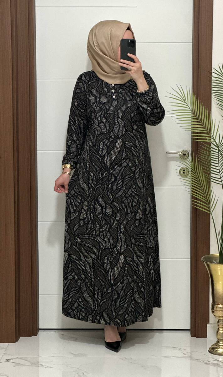 26427 K 90 SİYAH ASLI ELBİSE