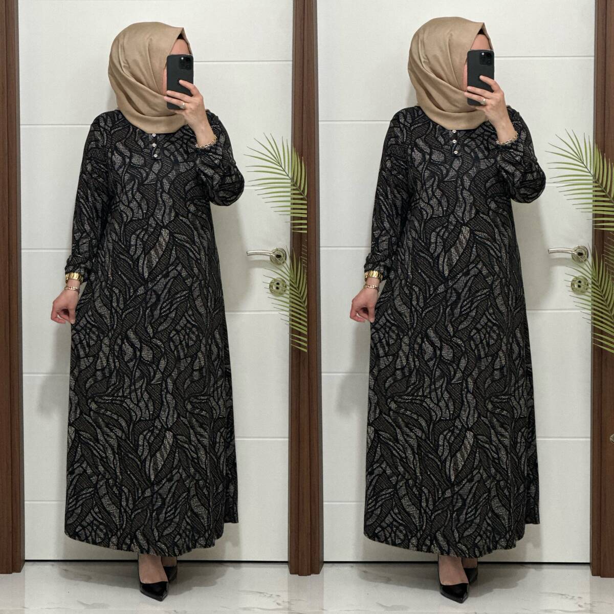 26427 K 90 SİYAH ASLI ELBİSE
