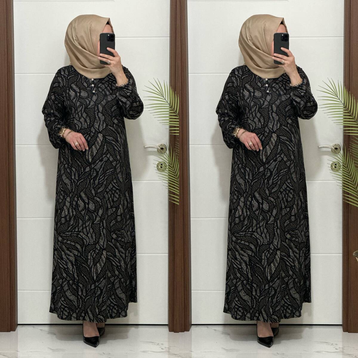 26427 K 90 SİYAH ASLI ELBİSE