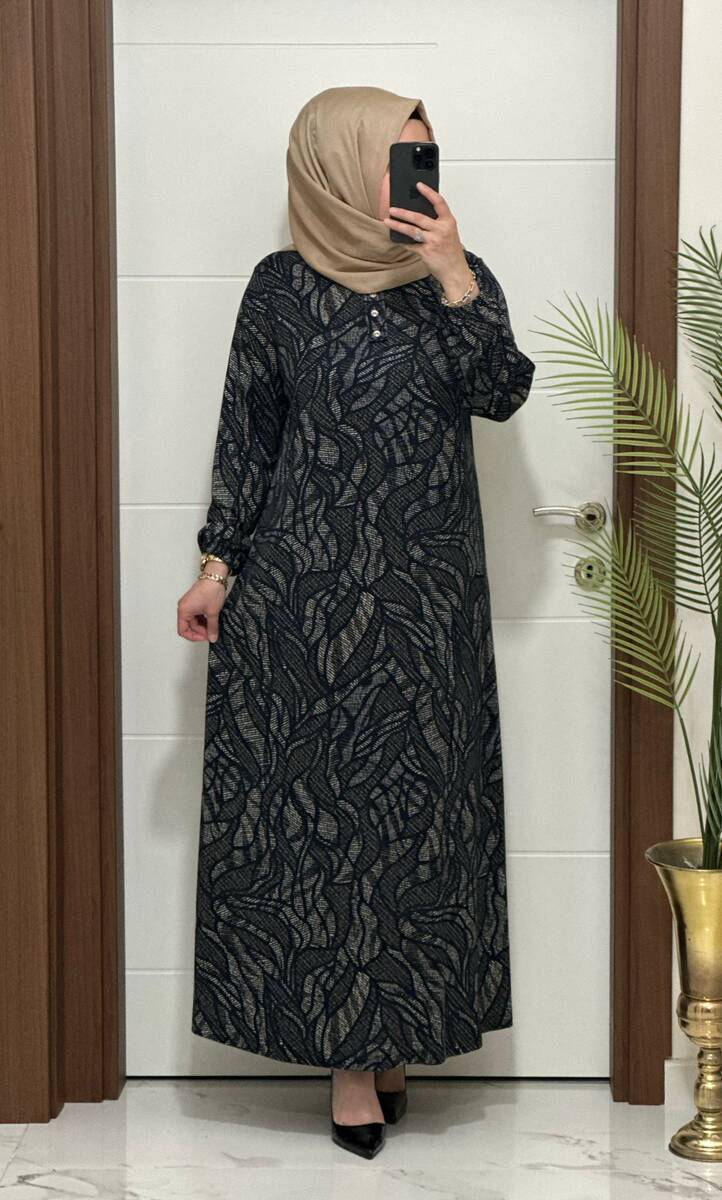 26427 K 90 LACİVERT ASLI ELBİSE