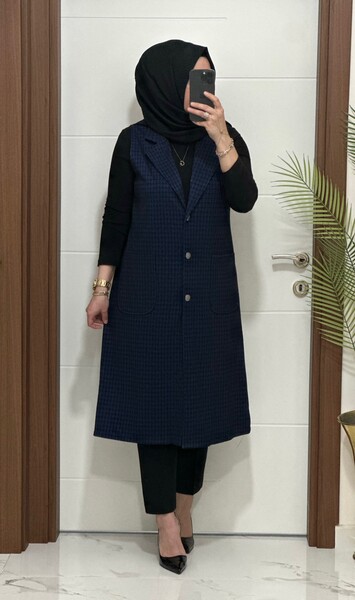 MASAL ABİYEM - 24916 K 80 LACİVERT MENDİZ KAZAYAGI YELEK