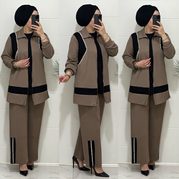 2727 K 150 VİZON TAŞLI MASAL TAKIM - Thumbnail