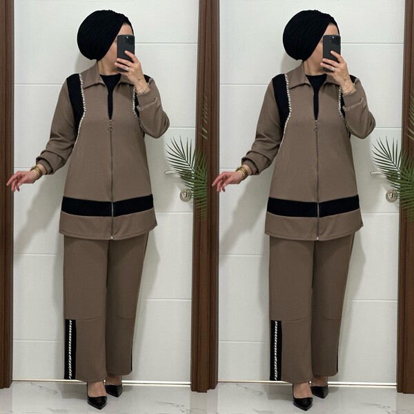 2727 K 150 VİZON TAŞLI MASAL TAKIM - Thumbnail