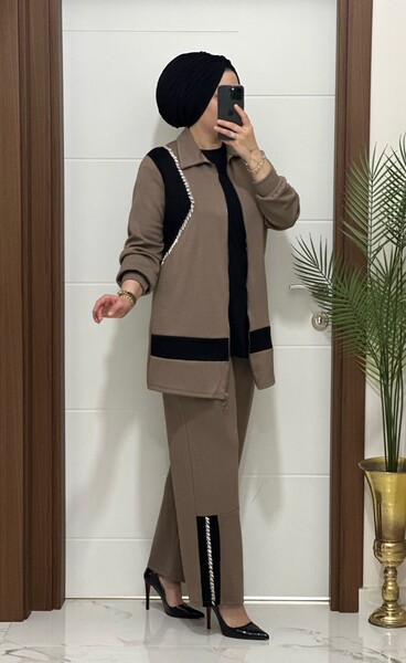 2727 K 150 VİZON TAŞLI MASAL TAKIM - Thumbnail