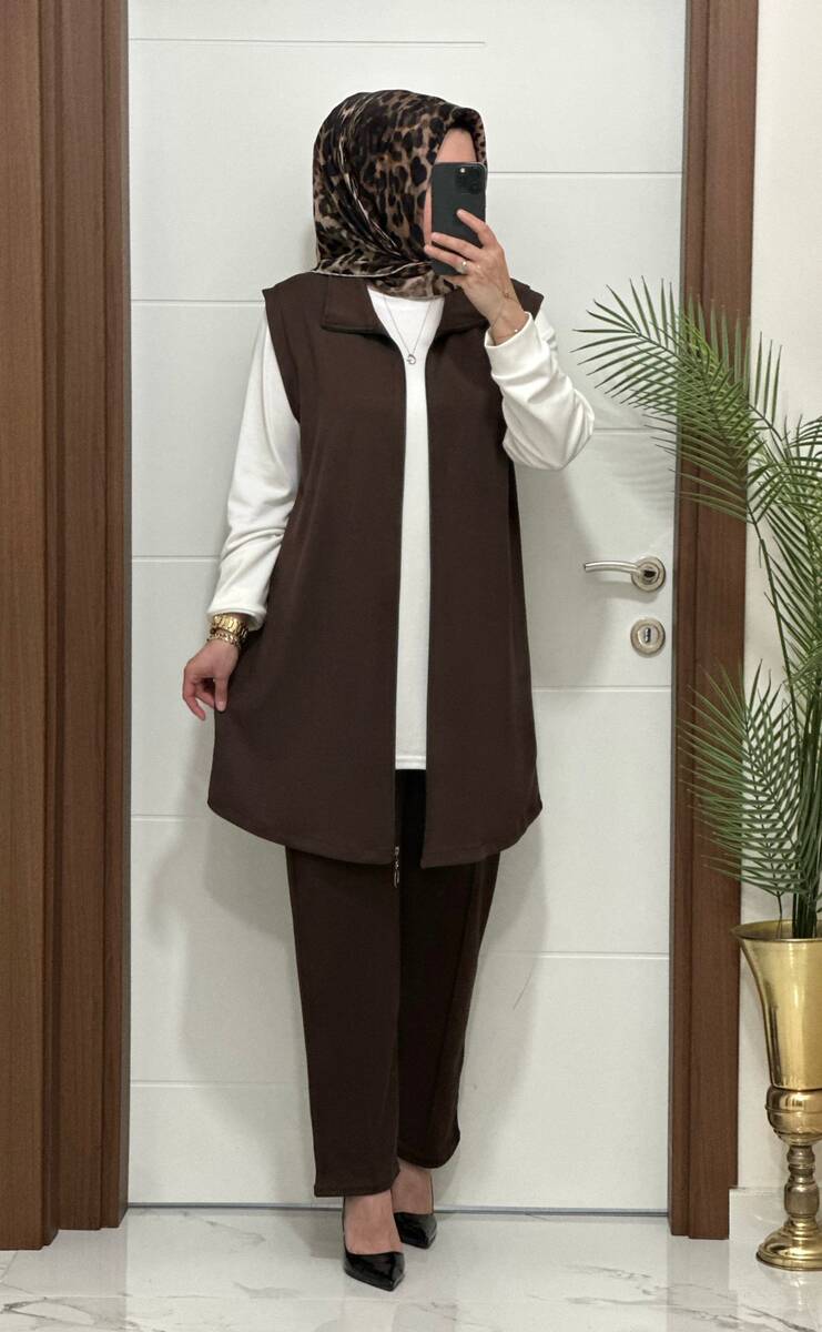 3030 K KAHVE GAMZE ÜÇLÜ TAKIM 