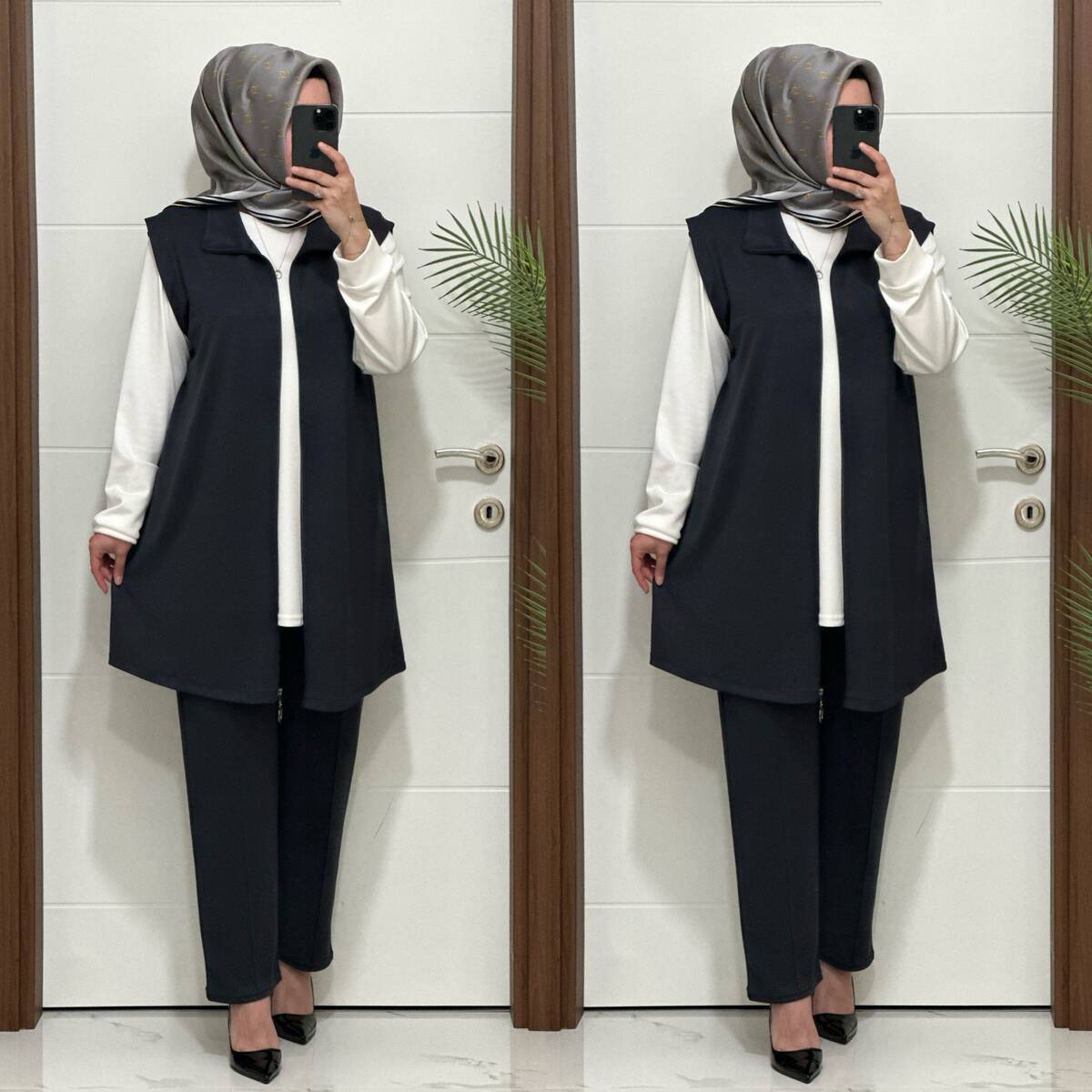 3030 K GRİ GAMZE ÜÇLÜ TAKIM 