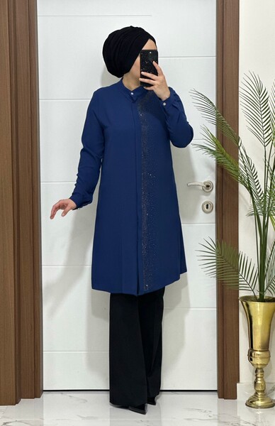 3106 K 50 İNDİGO YENİ SEZON TASLI TUNİK - Thumbnail