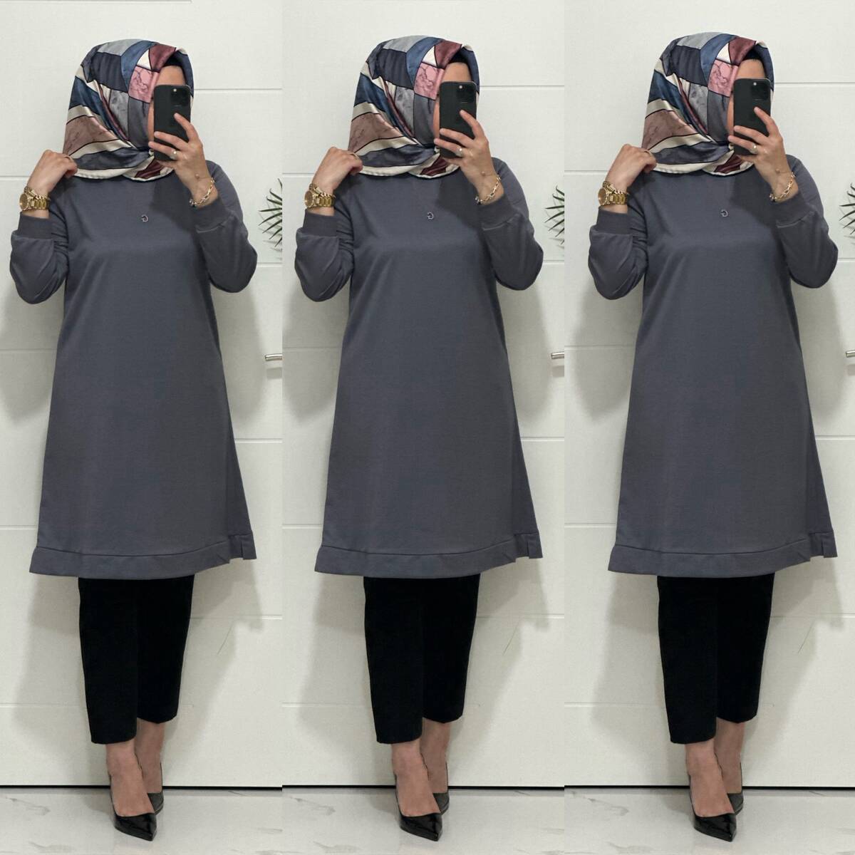 3322 K35 GRİ EDA TUNİK