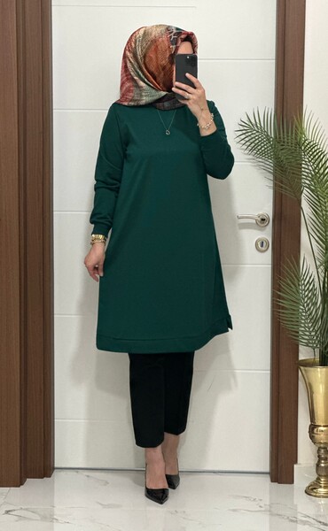 MASAL ABİYEM - 3322 K35 ZÜMRÜT YEŞİLİ EDA TUNİK