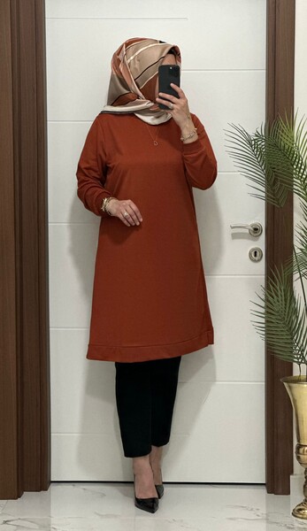 MASAL ABİYEM - 3322 K35 KİREMİT EDA TUNİK