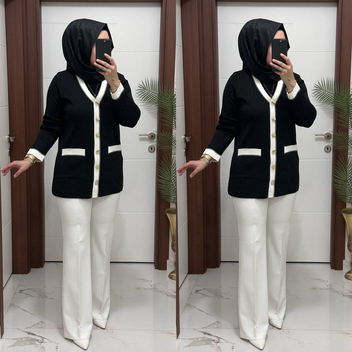 6161 K 140 SİYAH YENİ SEZON MERSERİZE HIRKA STOKTA 