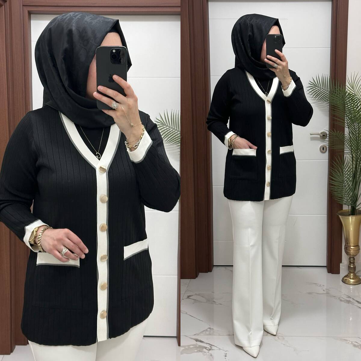 6161 K 140 SİYAH YENİ SEZON MERSERİZE HIRKA STOKTA 