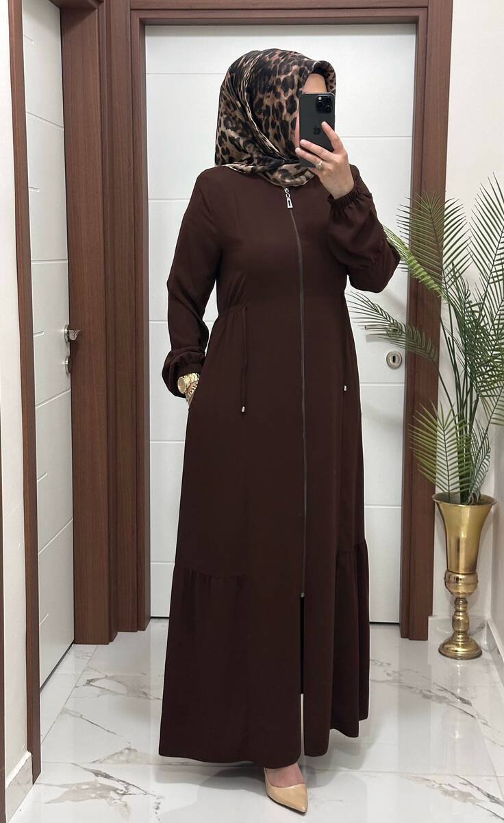 5344 K 150 KAHVE BEL BÜZGÜLÜ FERACE