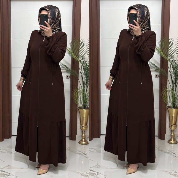 5344 K 150 KAHVE BEL BÜZGÜLÜ FERACE - Thumbnail