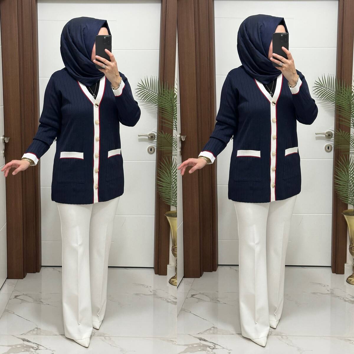 6161 K 140 LACİVERT YENİ SEZON MERSERİZE HIRKA STOKTA 