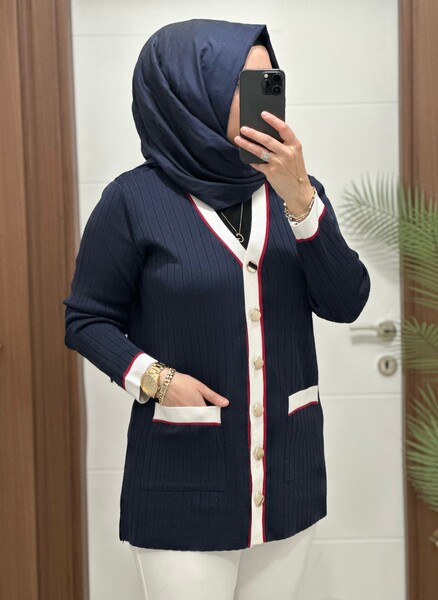 MASAL ABİYEM - 6161 K 140 LACİVERT YENİ SEZON MERSERİZE HIRKA STOKTA 