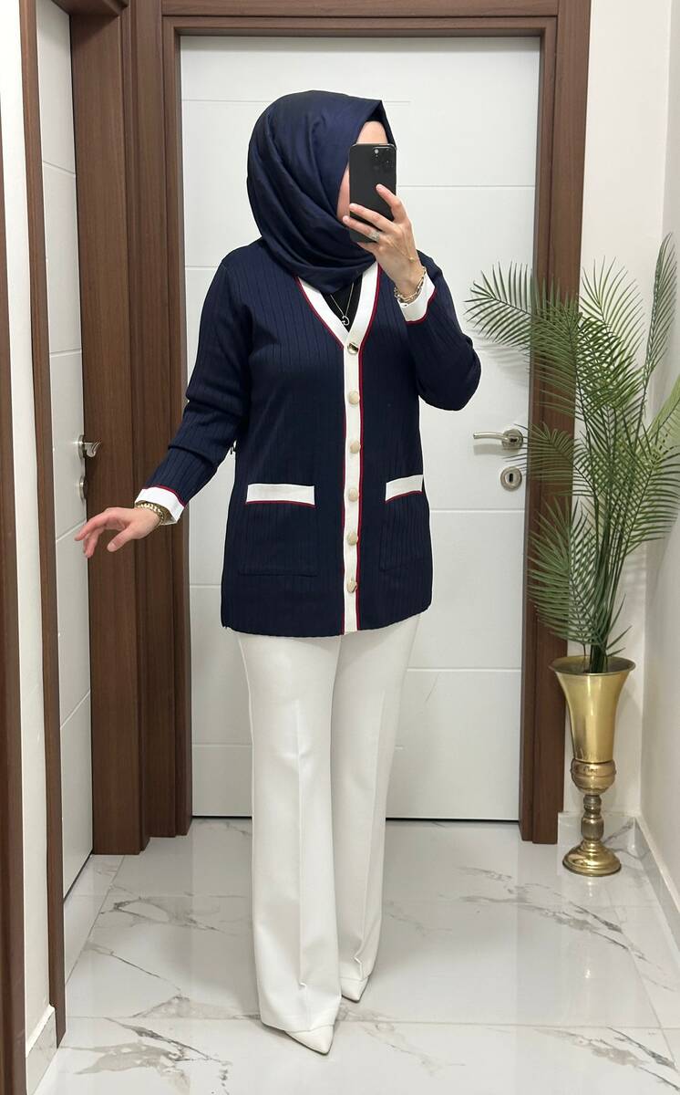 6161 K 140 LACİVERT YENİ SEZON MERSERİZE HIRKA STOKTA 