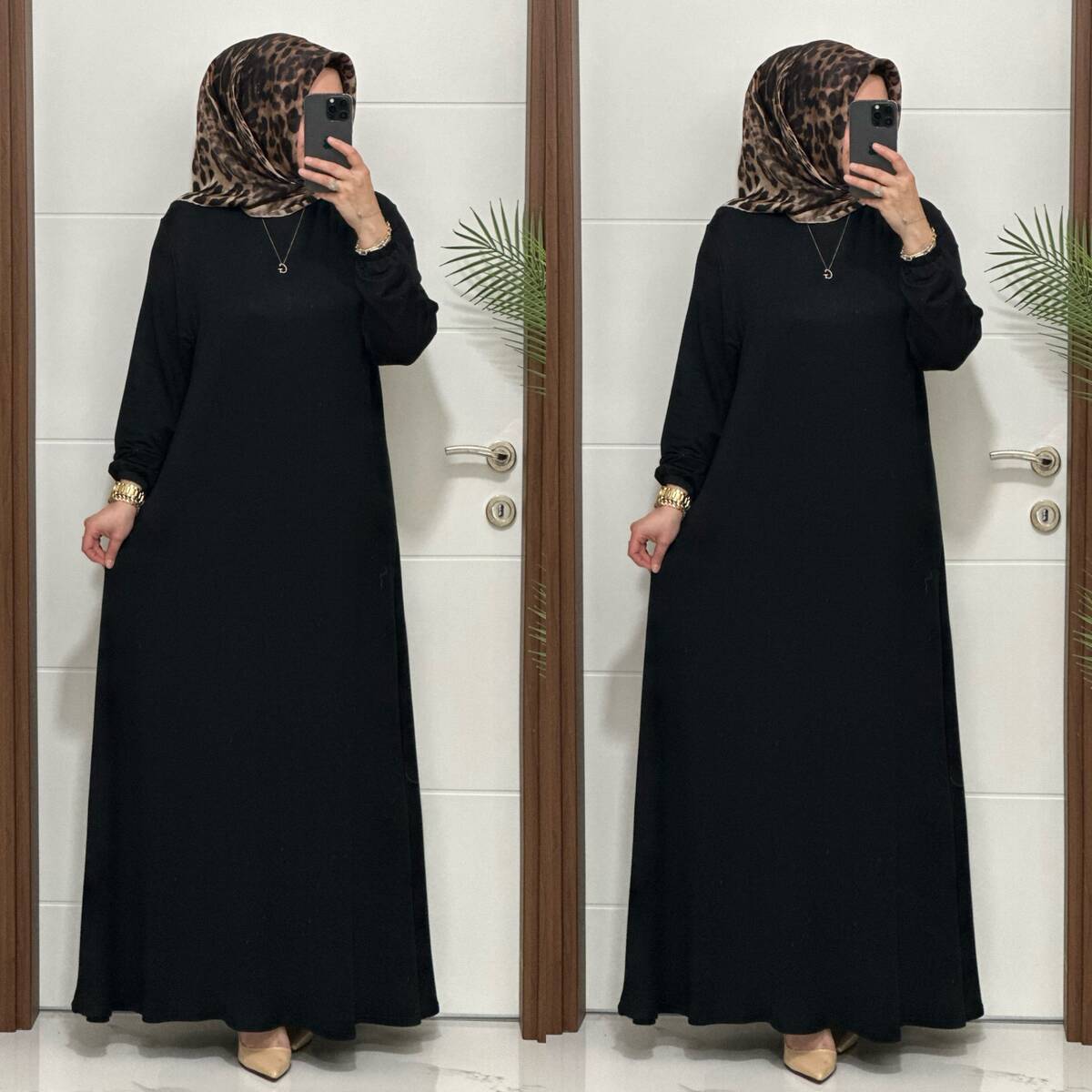 6212 K 75 SİYAH İKRA ELBİSE 