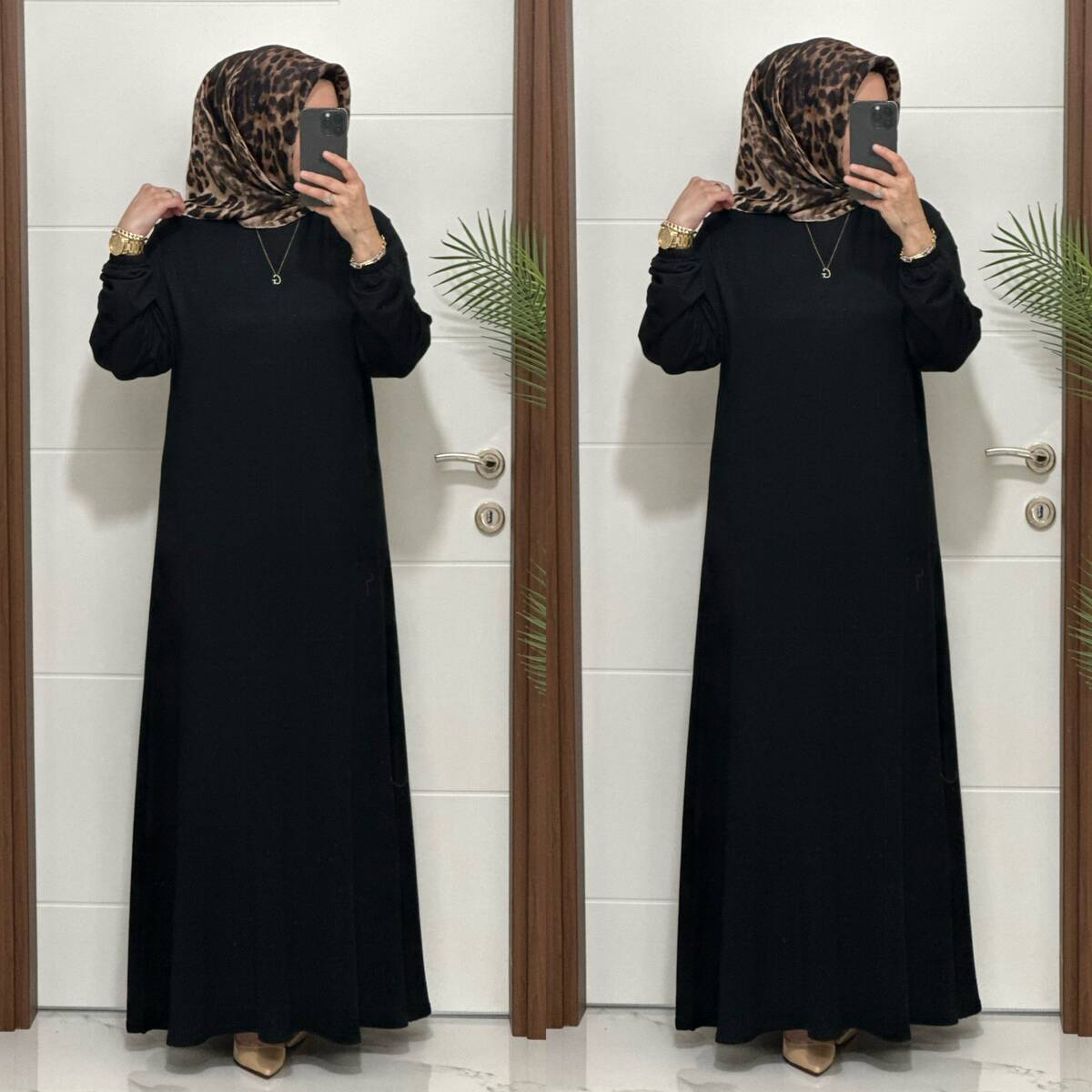 6212 K 75 SİYAH İKRA ELBİSE 