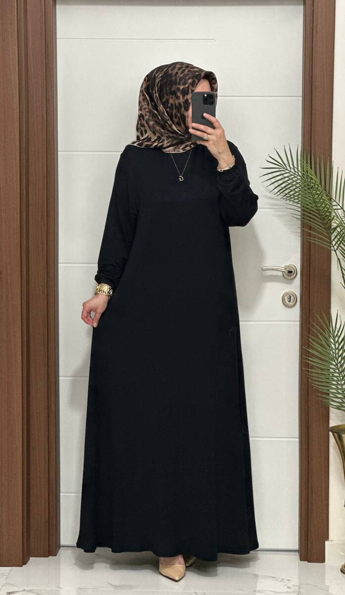 6212 K 75 SİYAH İKRA ELBİSE 