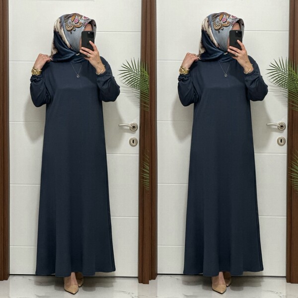 6212 K 75 GRİ İKRA ELBİSE - Thumbnail