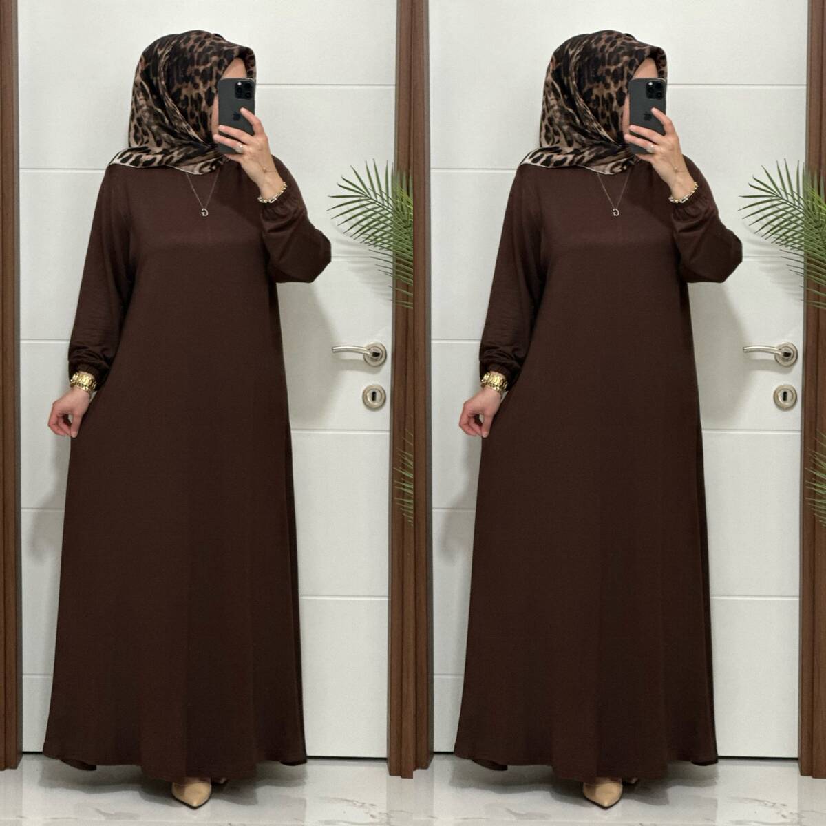 6212 K 75 KAHVE İKRA ELBİSE 