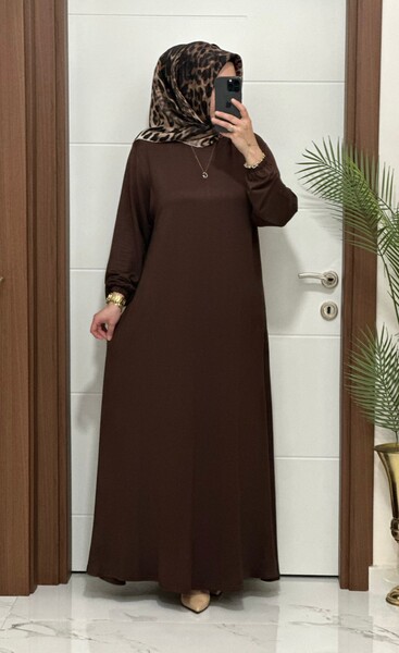 MASAL ABİYEM - 6212 K 75 KAHVE İKRA ELBİSE 
