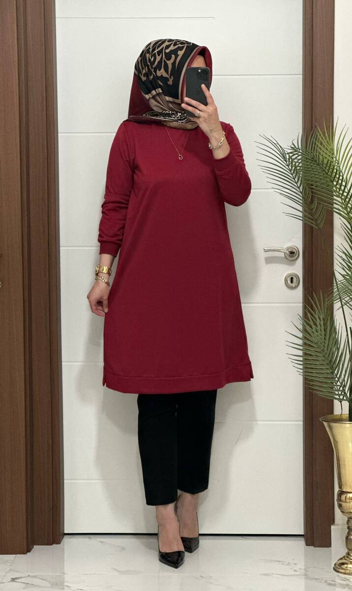 3322 K35 BORDO EDA TUNİK