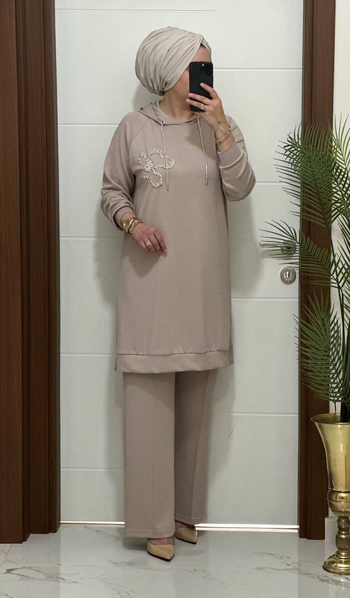 6666 K 150 BEJ ÇİÇEK TAŞLI OYSHO TAKIM 