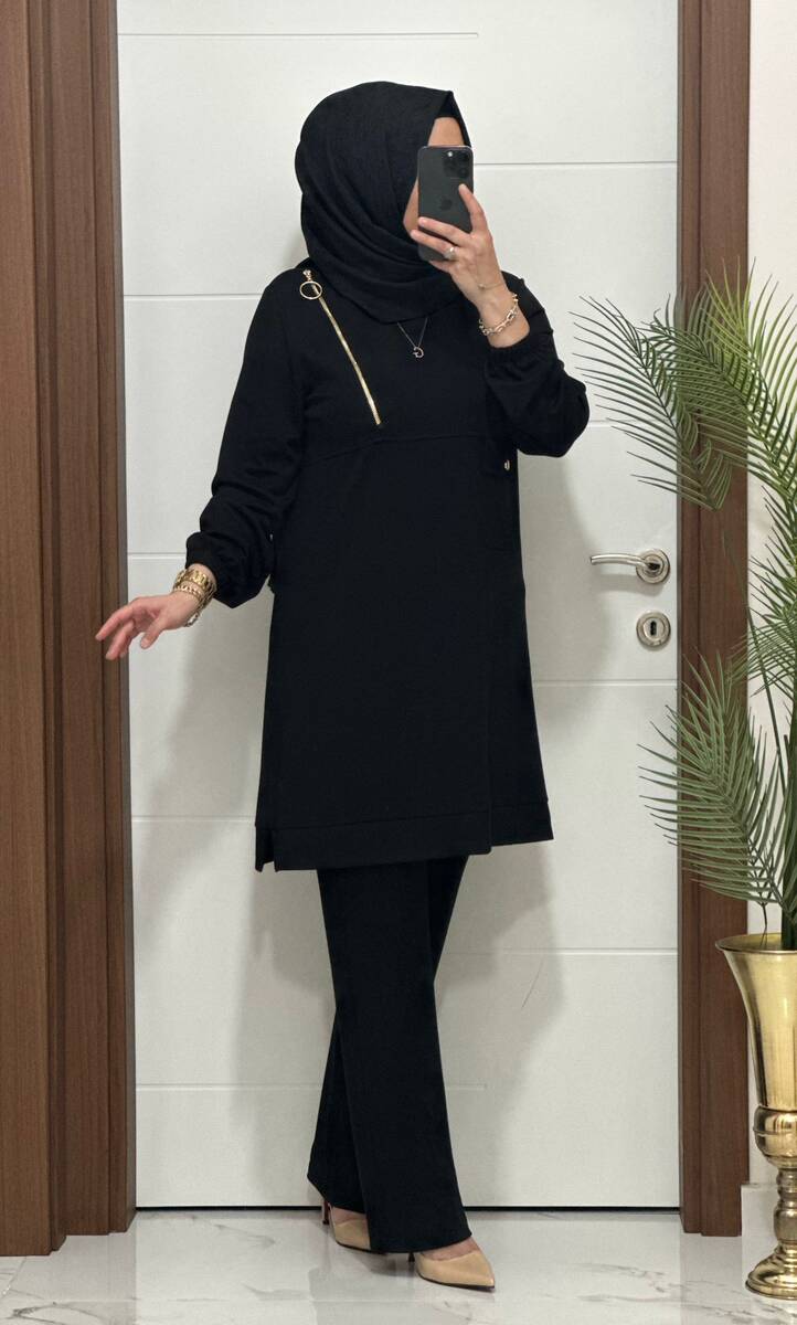 9999 K 125 SİYAH FERMUARLI OYSHO TAKIM 