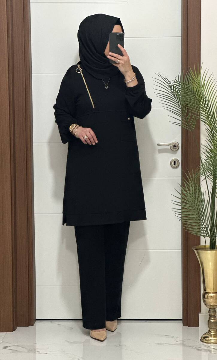 9999 K 125 SİYAH FERMUARLI OYSHO TAKIM 