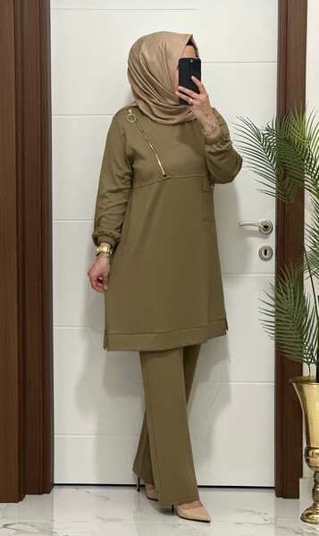 9999 K 125 YEŞİL FERMUARLI OYSHO TAKIM - Thumbnail