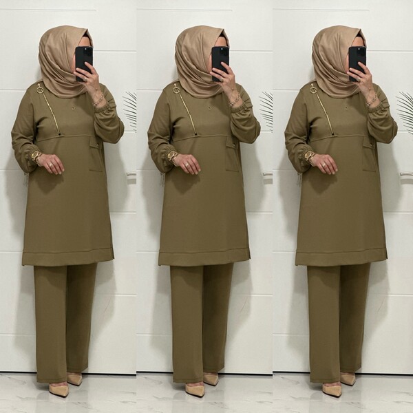 9999 K 125 YEŞİL FERMUARLI OYSHO TAKIM - Thumbnail