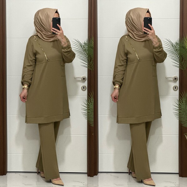 9999 K 125 YEŞİL FERMUARLI OYSHO TAKIM - Thumbnail