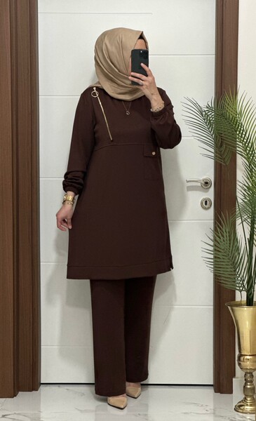 MASAL ABİYEM - 9999 K 125 KAHVE FERMUARLI OYSHO TAKIM 