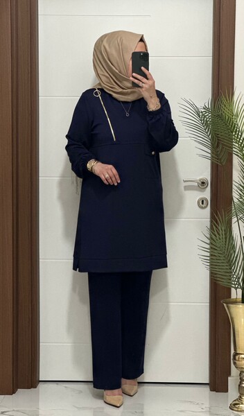 MASAL ABİYEM - 9999 K 125 LACİVERT FERMUARLI OYSHO TAKIM 