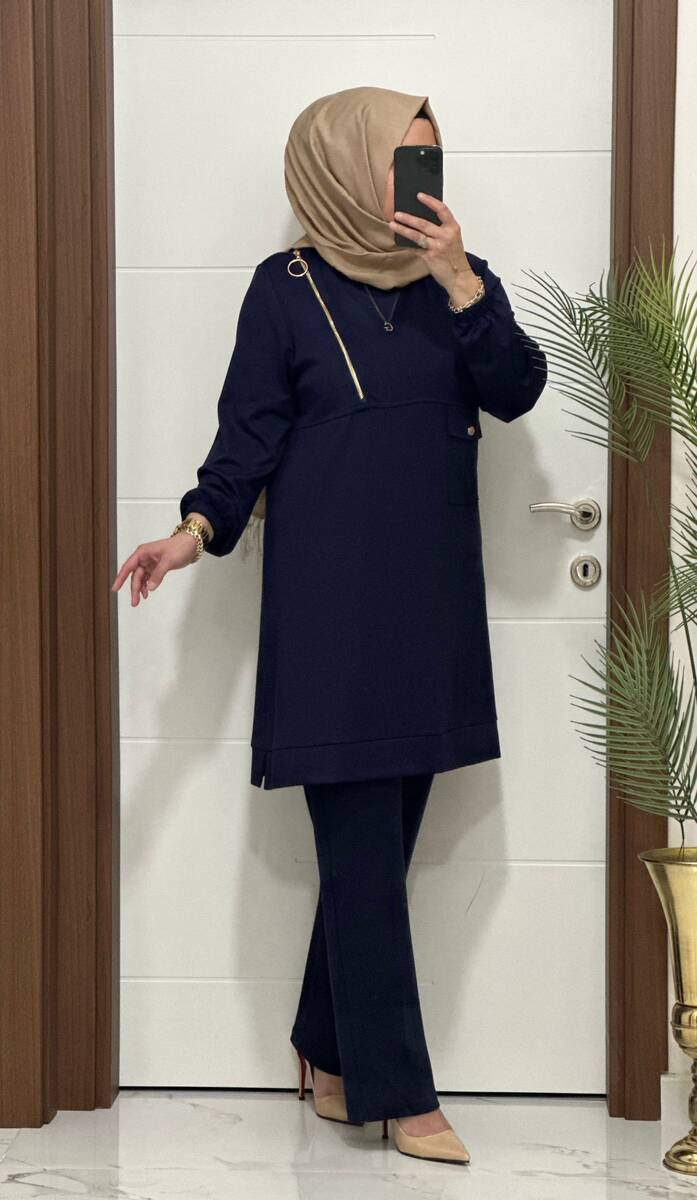 9999 K 125 LACİVERT FERMUARLI OYSHO TAKIM 