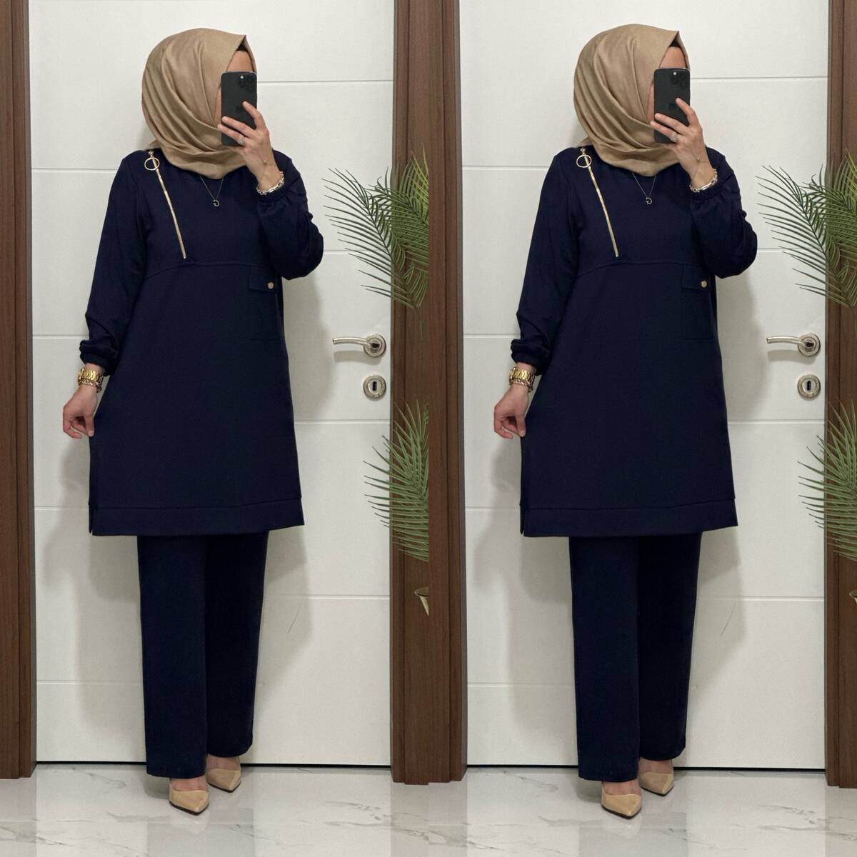 9999 K 125 LACİVERT FERMUARLI OYSHO TAKIM 