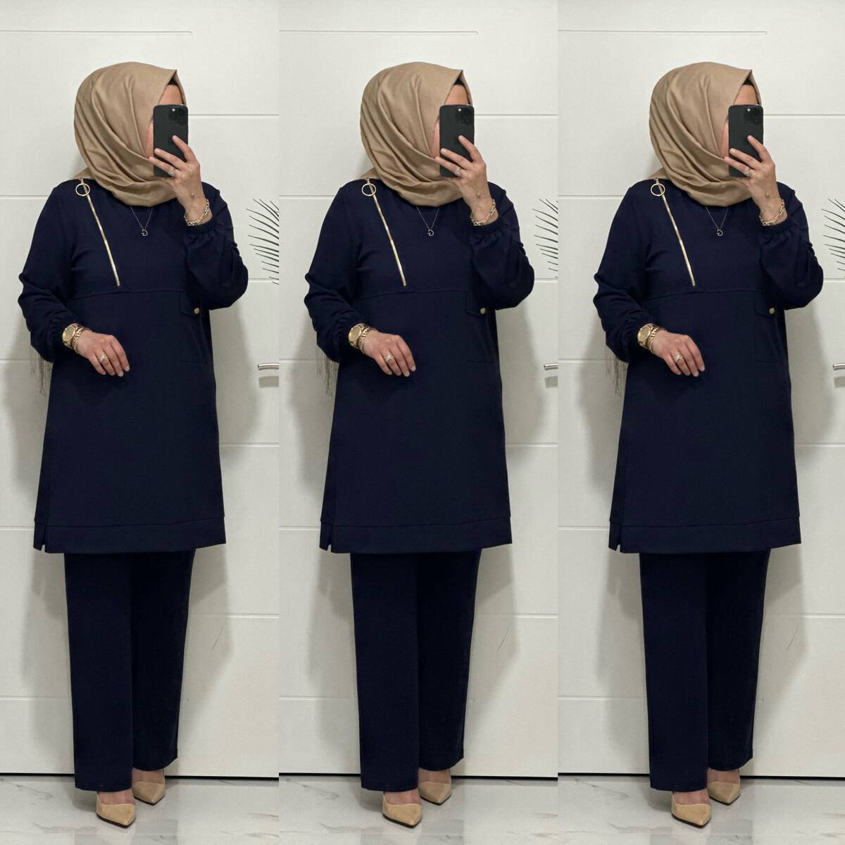 9999 K 125 LACİVERT FERMUARLI OYSHO TAKIM 