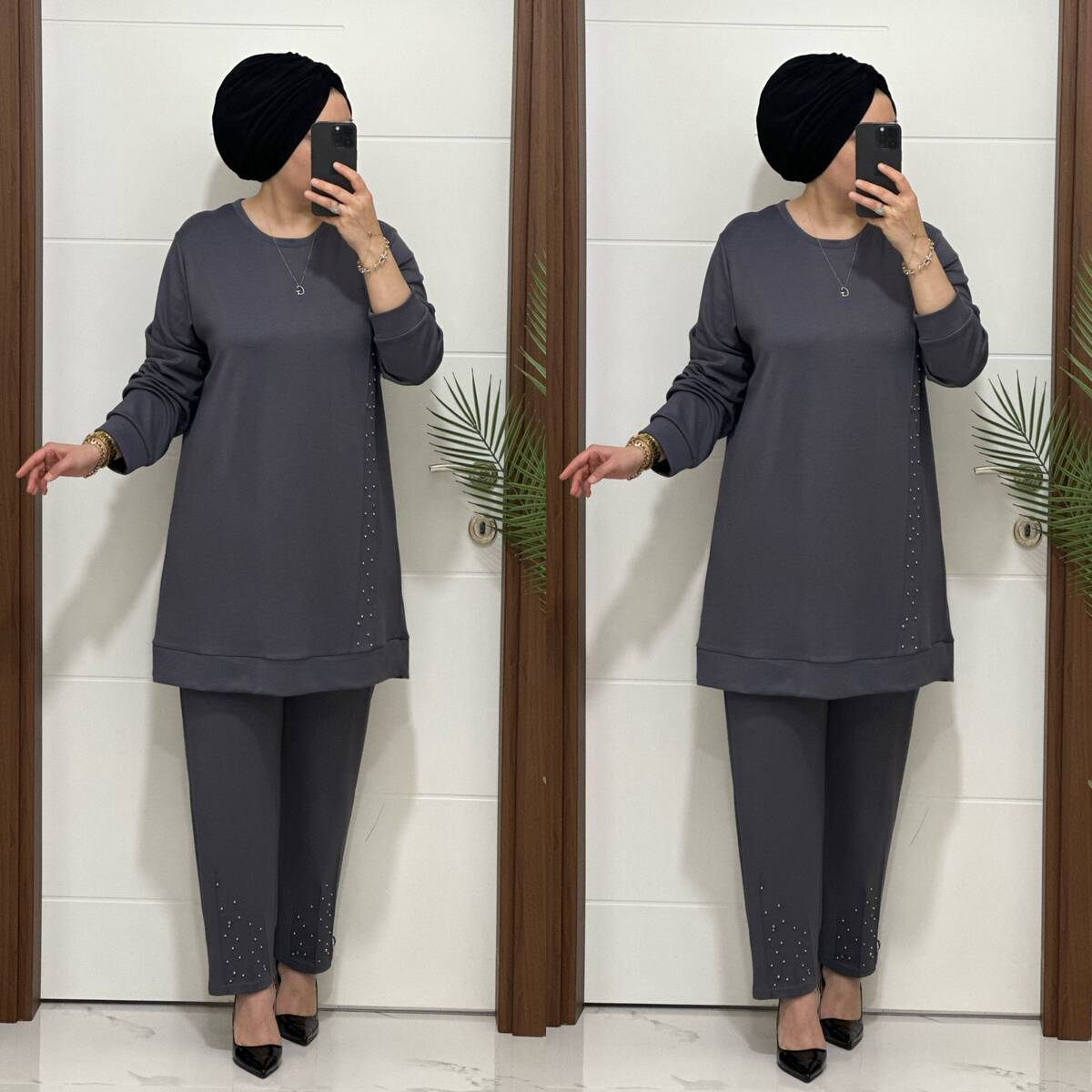 1717 K 150 GRİ İNCİ TAKIM