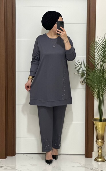 MASAL ABİYEM - 1717 K 150 GRİ İNCİ TAKIM