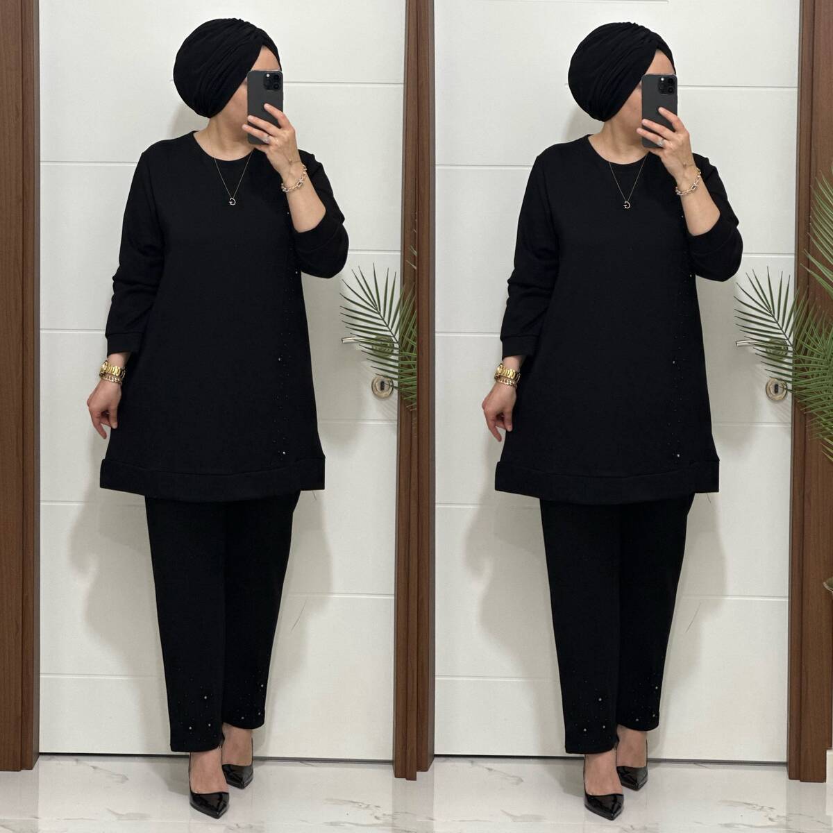 1717 K 150 SİYAH İNCİ TAKIM