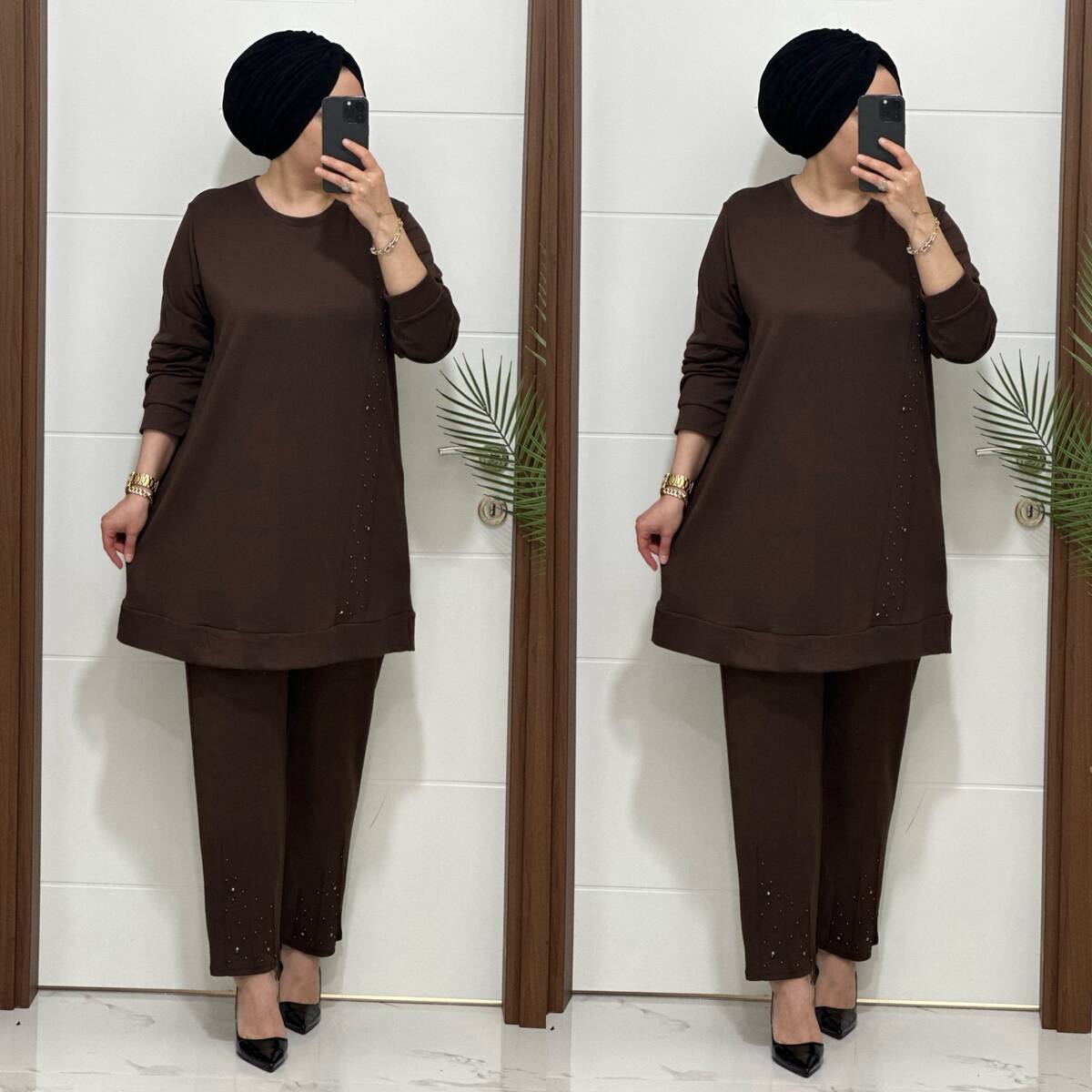 1717 K 150 KAHVERENK İNCİ TAKIM