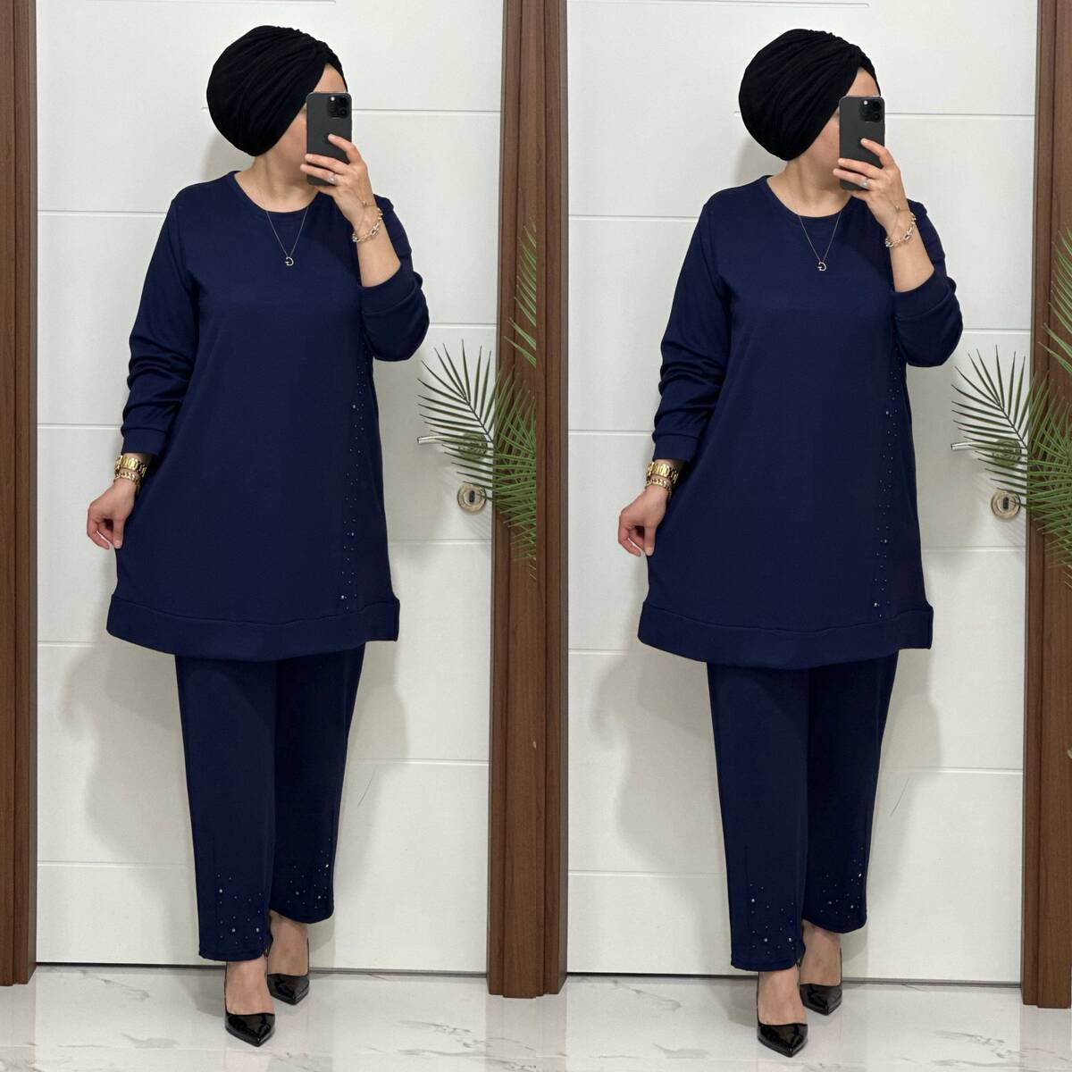 1717 K 150 LACİVERT İNCİ TAKIM