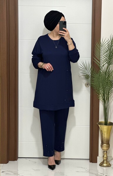 MASAL ABİYEM - 1717 K 150 LACİVERT İNCİ TAKIM